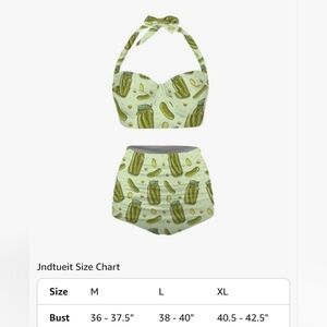 Pickle Print Halter Bikini Set